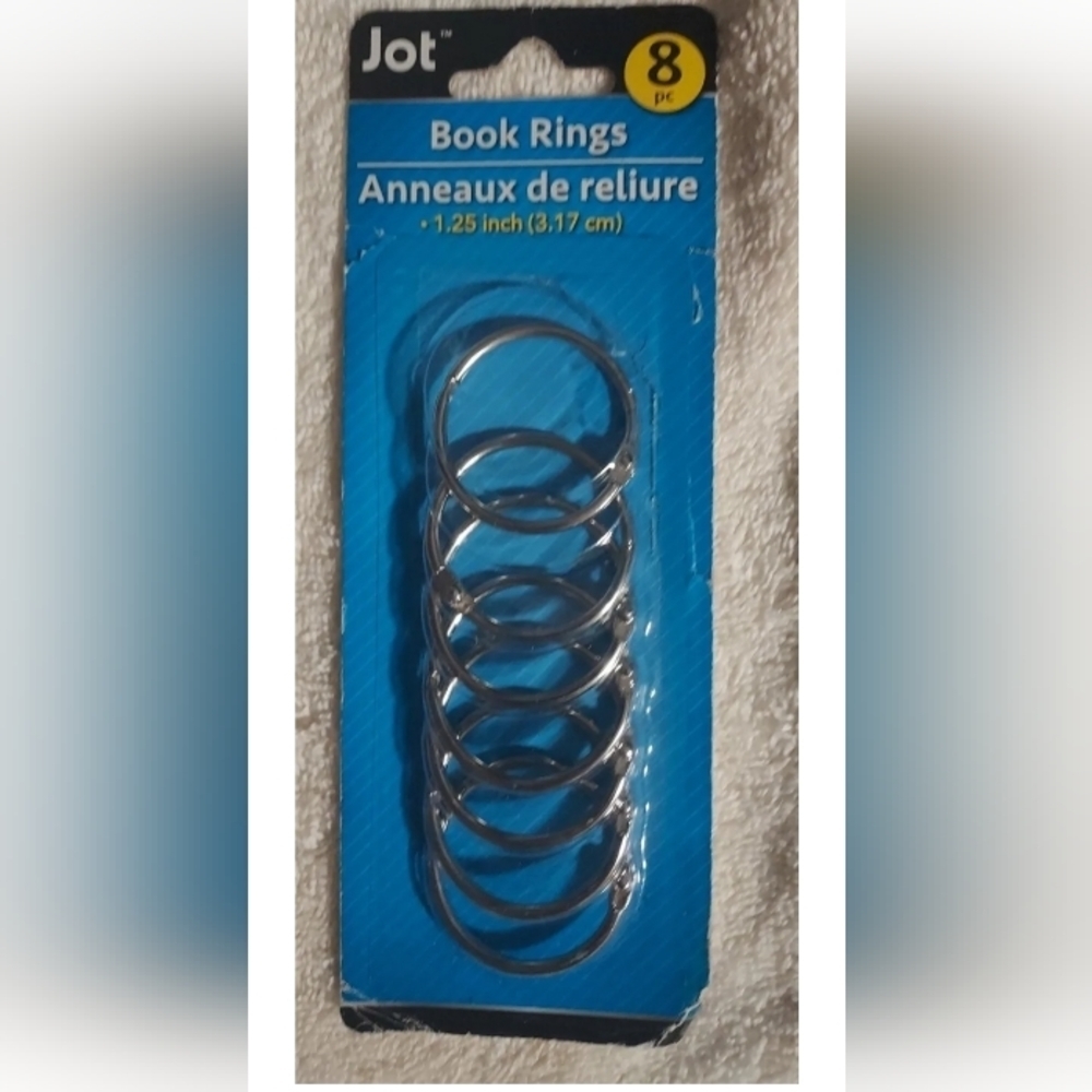 Jot Binding Ring Hinged Book Binder Ring 1.5 Inch Diameter Pack of  7 ct  used